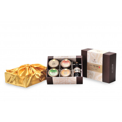 뚝배기식품 5종 선물세트(재래식된장 450g, 고추장 500g, 쌈장 500g, 청국장 분말 200g, 재래식간장 500ml)